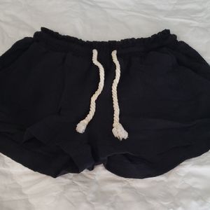 Black cotton shorts